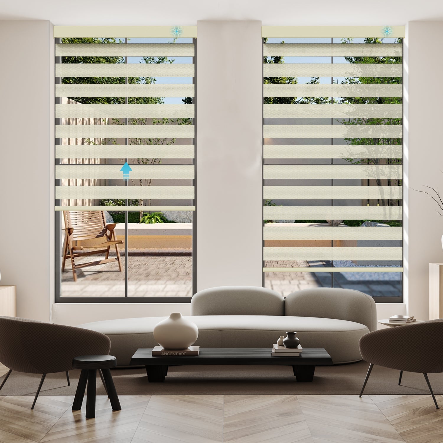 Redefine Light Control: Meet the Blindify Motorized Zebra Blinds