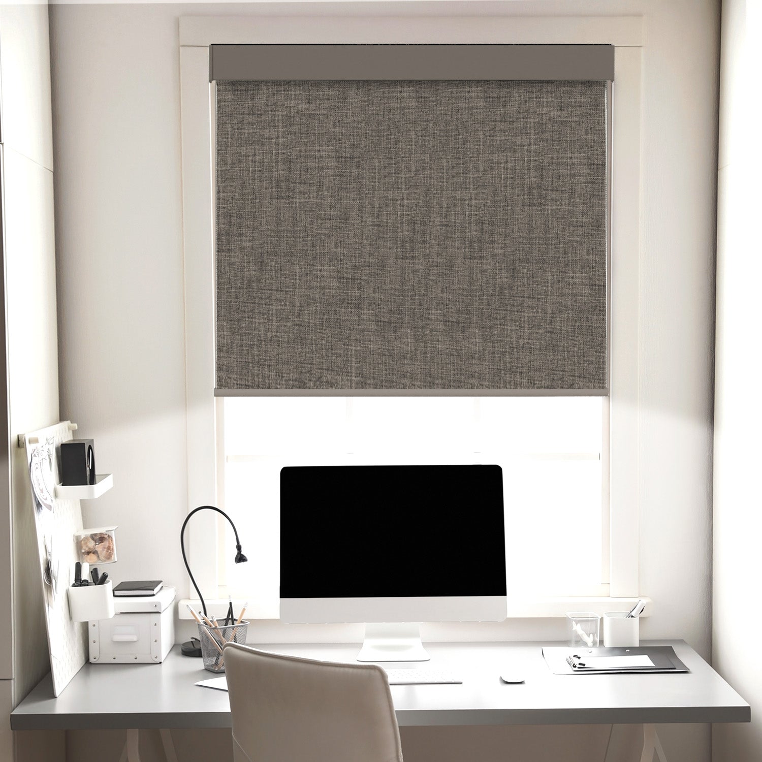 Blindify Manual Free-stop Blackout Roller Shades