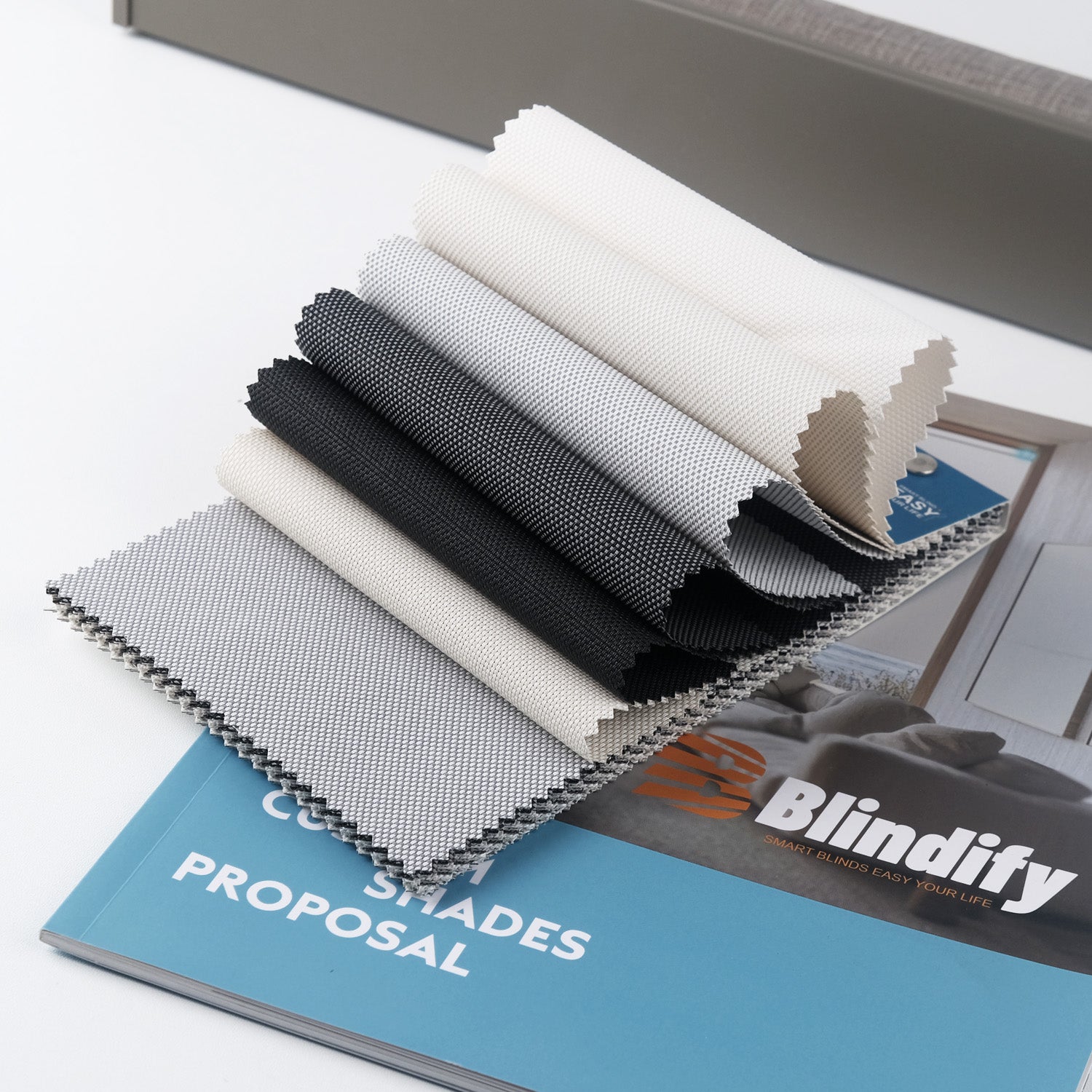 Blindify Motorized Solar Shades Fabric Samples
