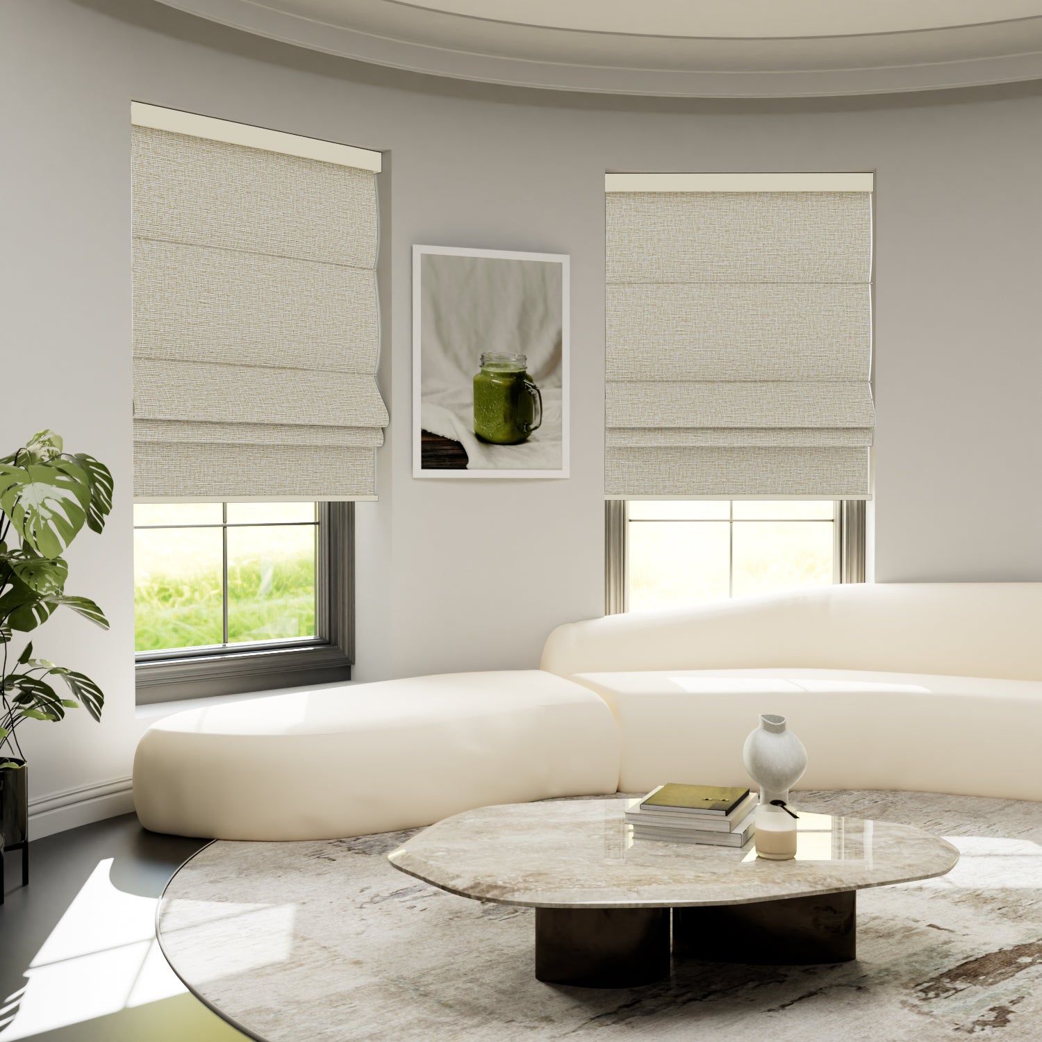 Blindify Motorized Roman Shade (Ployester Fabric)