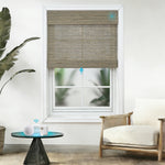Blindify Motorized Bamboo Roman Shade - 42 Natural Fabric Colors