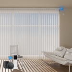 Blindify Motorized Plug-in AC power Sheer Vertical Blinds Drapes Work with App, Alexa