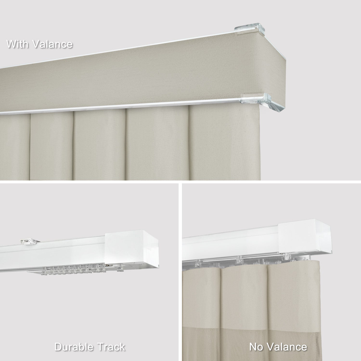 Blindify Motorized Plug-in AC power Sheer Vertical Blinds Drapes Work with App, Alexa(New Series)