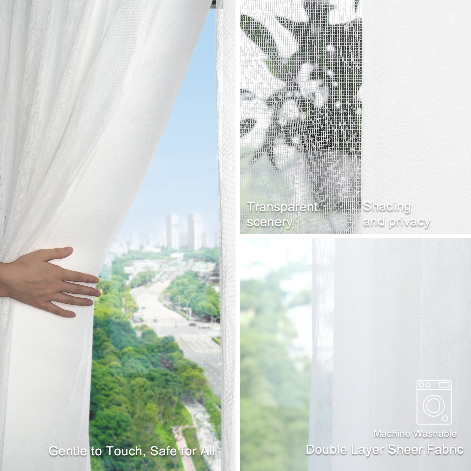 Blindify Motorized Rechargeable Battery Sheer Vertical Blinds Drapes Work with Remote