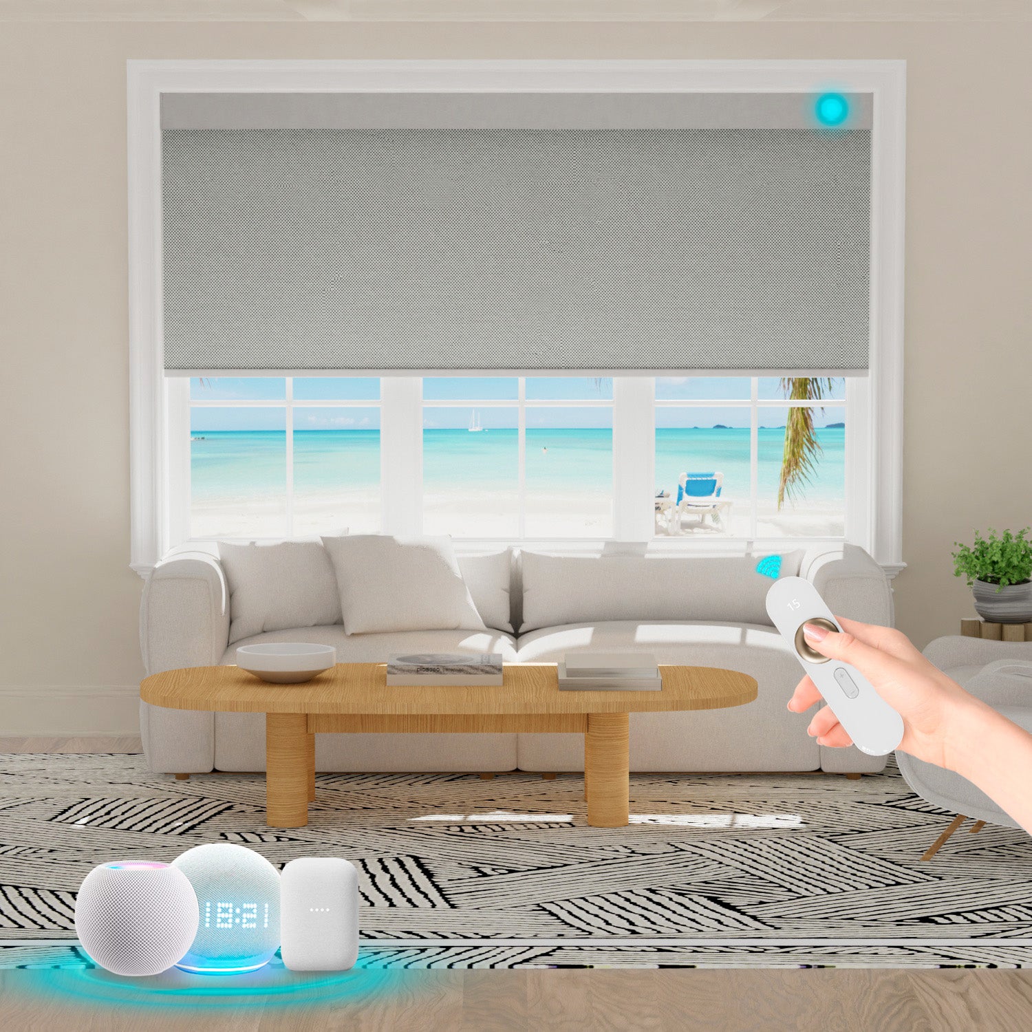 Blindify Motorized Solar Sunscreen  Custom Shades  Smart Control Smart Home for indoor windows