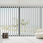 Blindify Motorized Plug-in AC power Vertical Blinds Work with App, Alexa