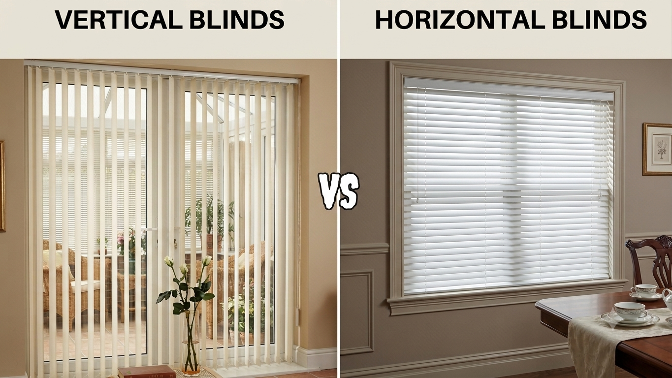 Vertical Blinds vs. Horizontal Blinds: Which Is Right for Your Windows?