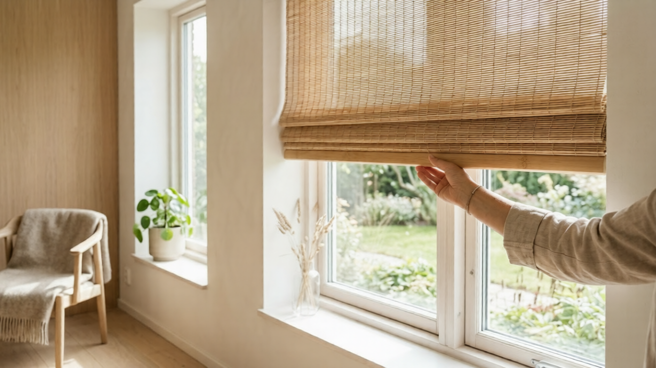 cordless shades could be controlled by just a simple pull 