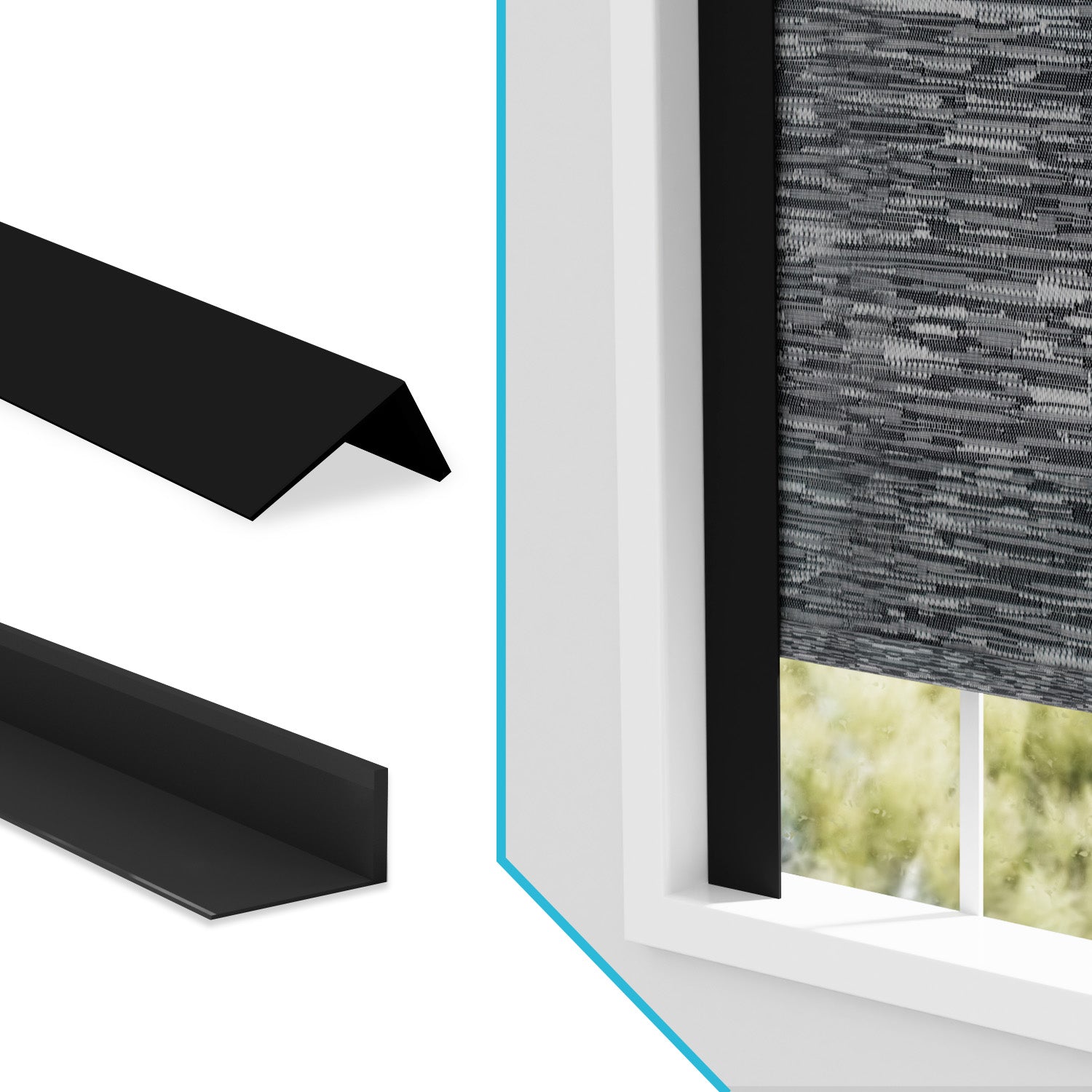 Blindify Light Blocking Strips, PVC Light Blockers for Window Shades and Blinds, 2 Pcs Customize