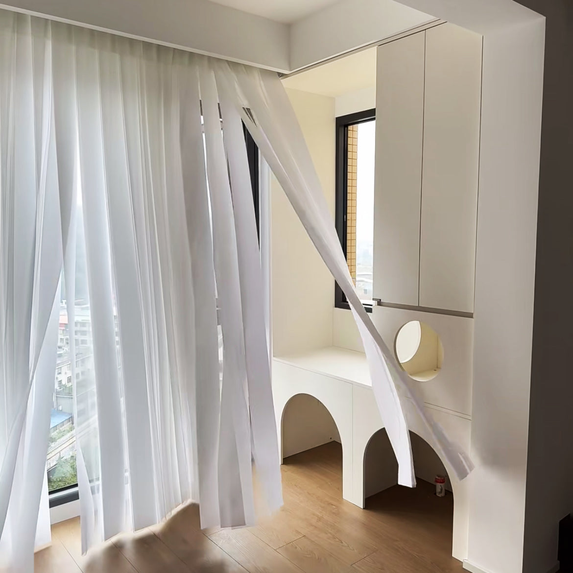 Blindify Manual Sheer Vertical Blinds Drapes(New Series)