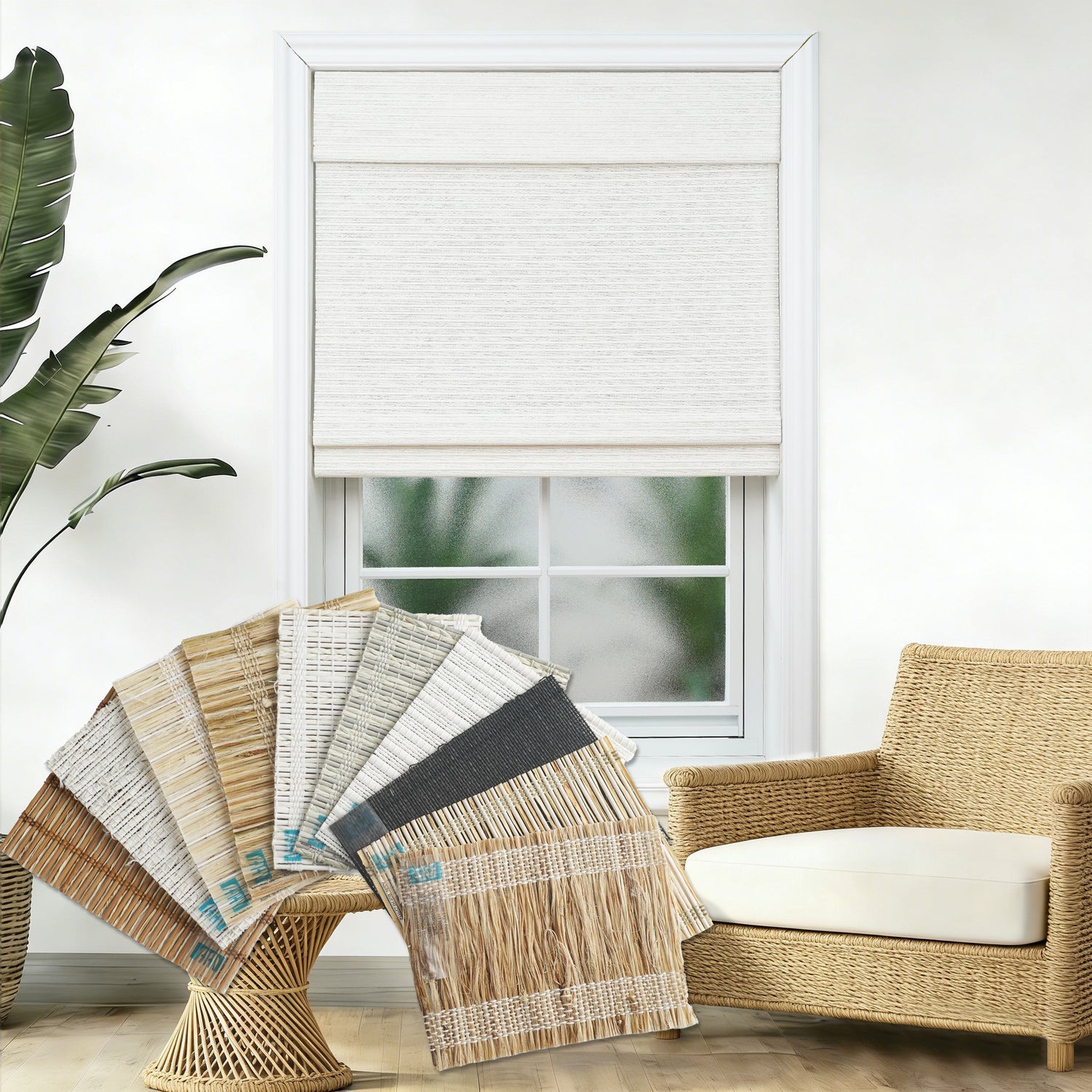 Blindify Bamboo Woven Shades Fabric Sample Horizon Weave II