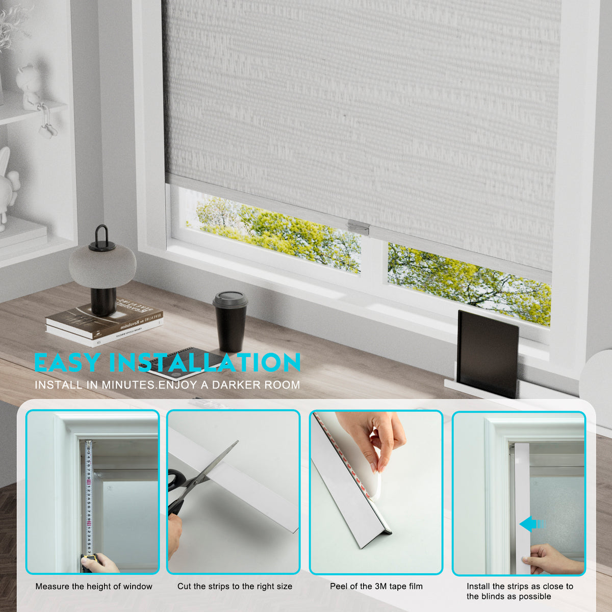PVC Side Light Blockers (2-Pack / 4-Pack) - 58'' Height