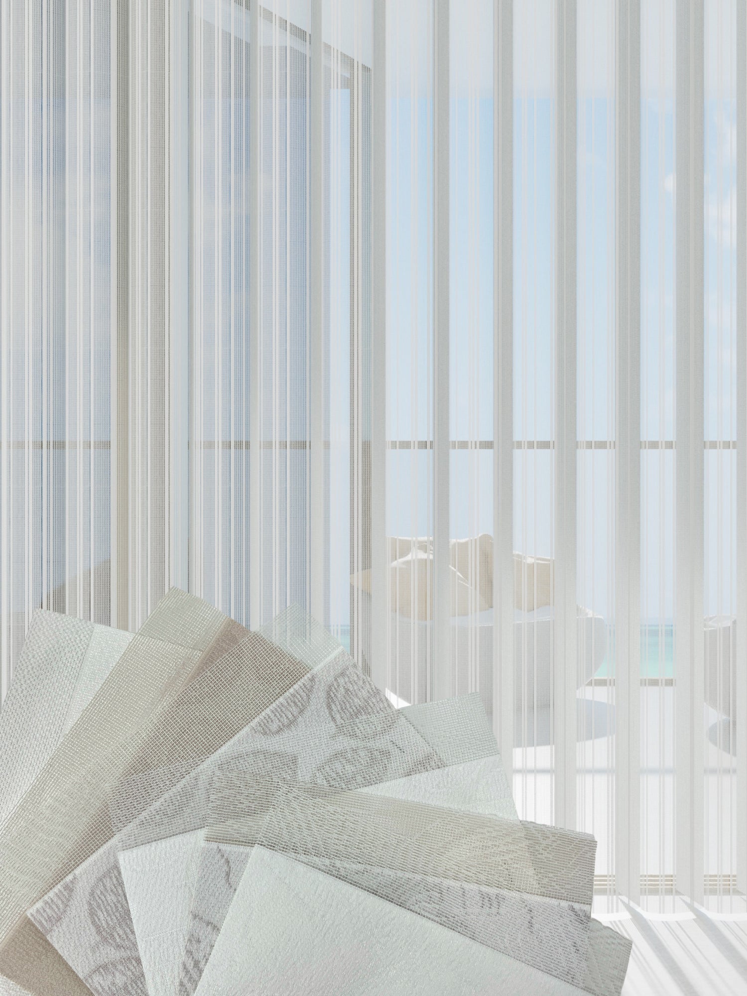 Échantillons de Tissu de Stores Verticaux Motorisés Semi-Transparents Blindify (Série B)